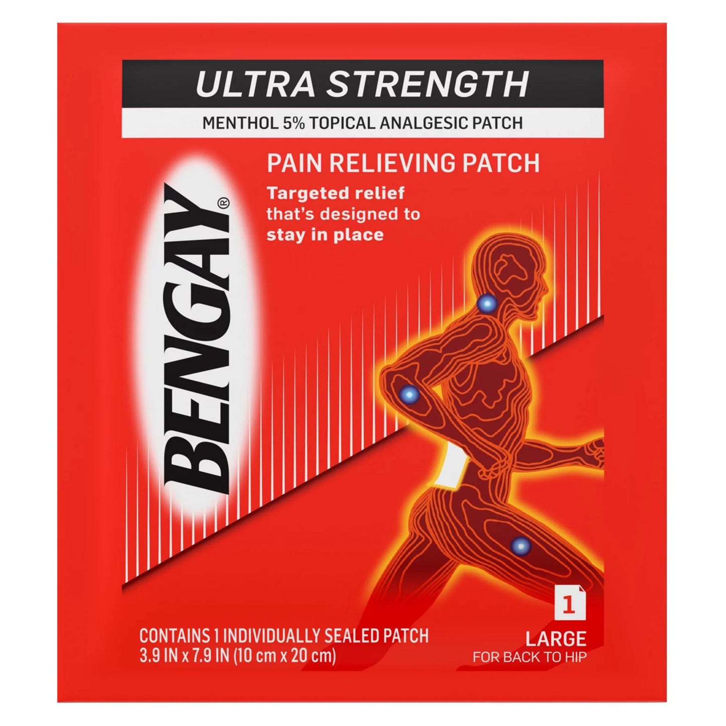 Bengay Pain Relieving Patch Ultra Strength, Large Size