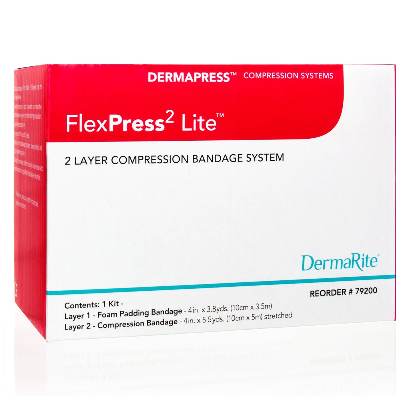 FlexPress2 Lite™ Self-adherent Closure Two-Layer Compression Bandage System, 4 Inch x 3-4/5 Yard / 4 Inch x 5-1/2 Yard