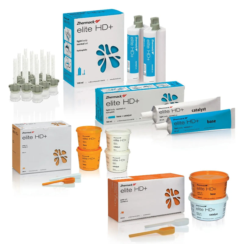 ZHERMACK VPS IMPRESSION SYSTEM. IMPR MAT PUTTY ELITEHD RG SETBASE/CATALYST 900ML 2 SPOONS, BOX - BriteSources