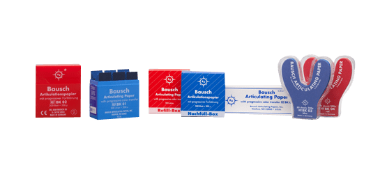 Articulating Paper Blue Pre Cut Strips 200 Microns Refill Box 300/pk. - Bausch - Osung USA