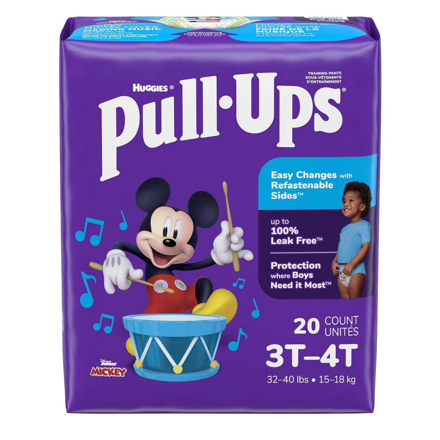 Huggies Pull-Ups Learning Designs for Boys Training Pants, 3T to 4T, 20 per Package