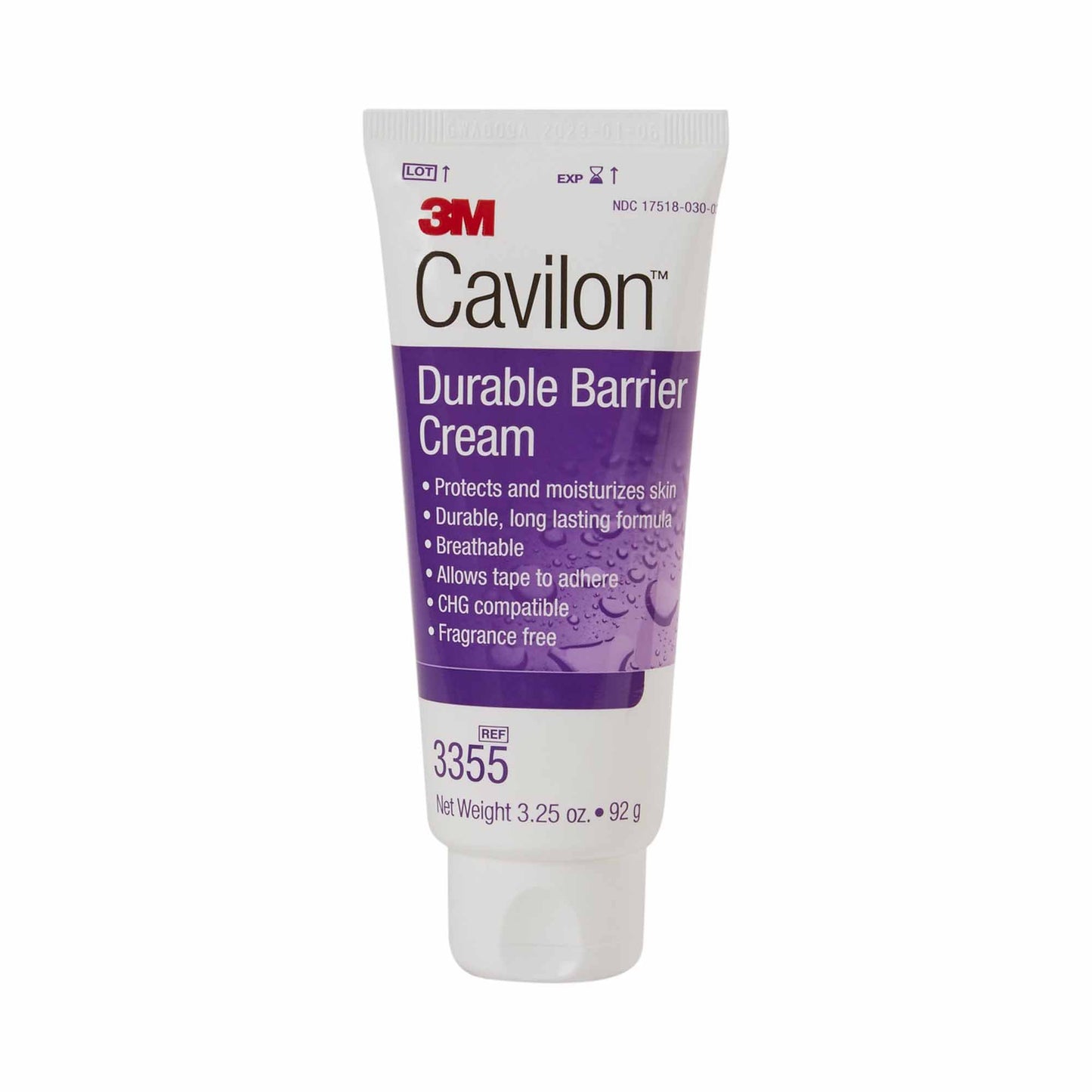 3M Cavilon Barrier Cream, 3.25 oz Tube, Unscented, Hypoallergenic 12/CASE -3355