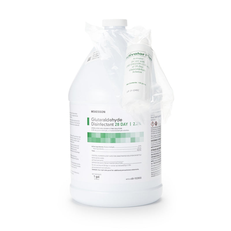 MCKESSON GLUTARALDEHYDE HIGH LEVEL DISINFECTANT, 1 GAL JUG, SOLD AS 4/CASE MCKESSON 68-102800