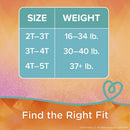 DIAPER, PAMPERS EASY UPS GIRL2T/3T (25/PK 4PK/CS), 25/PK
