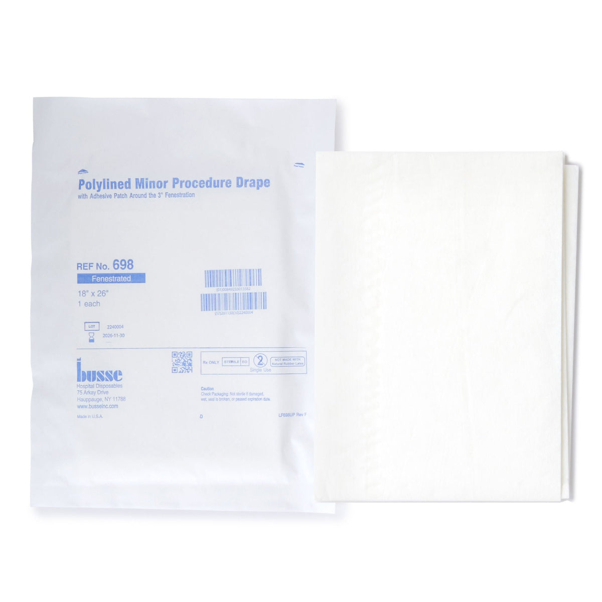 Busse Hospital Sterile Minor Procedure Surgical Drape, 18 X 26 Inch, 4/Cs