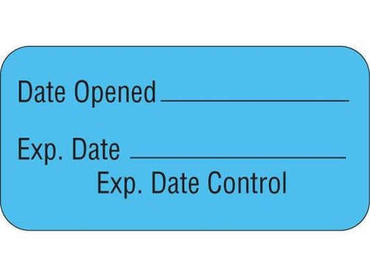 Shamrock Scientific "Date Opened" Advisory Label, 1.5 x 0.75 Inch, 1/RL