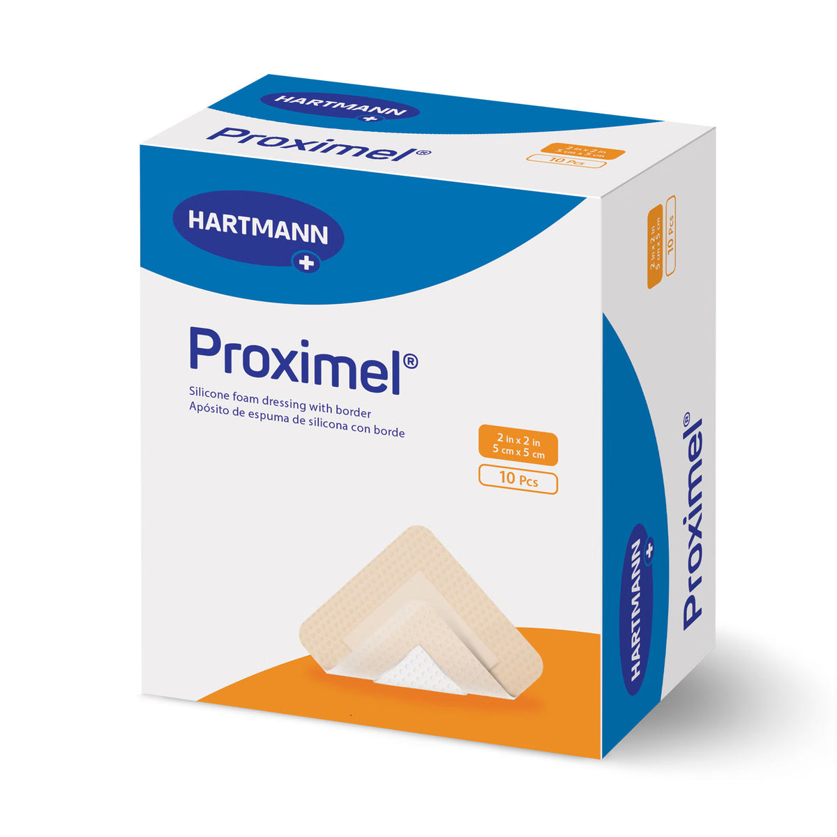Dressing, Silicone Border 2"X2" (10/Bx 6Bx/Cs), 10/Bx