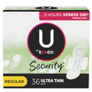 U by Kotex® Security® Ultra Thin Pads with Wings, Regular Absorbency, 216/CS