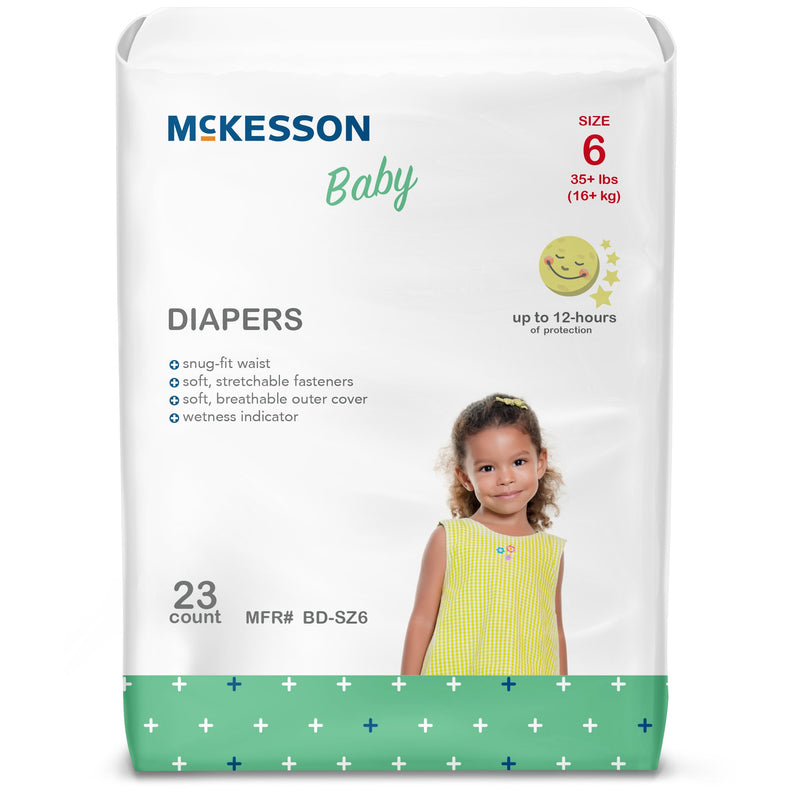 MCKESSON BABY DIAPER, SIZE 6, SOLD AS 4/CASE MCKESSON BD-SZ6