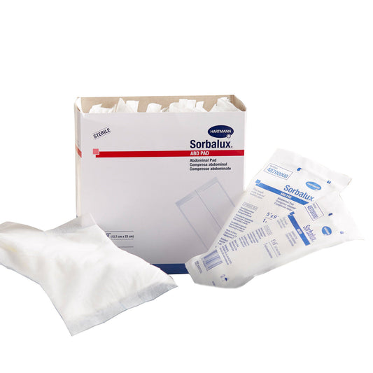 Sorbalux® Abd Sterile Abdominal Pad, 5 X 9 Inch, One-Ply, 400/Cs