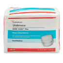 SURE CARE™ PLUS HEAVY ABSORBENT UNDERWEAR, MEDIUM, SOLD AS 20/BAG CARDINAL 1605