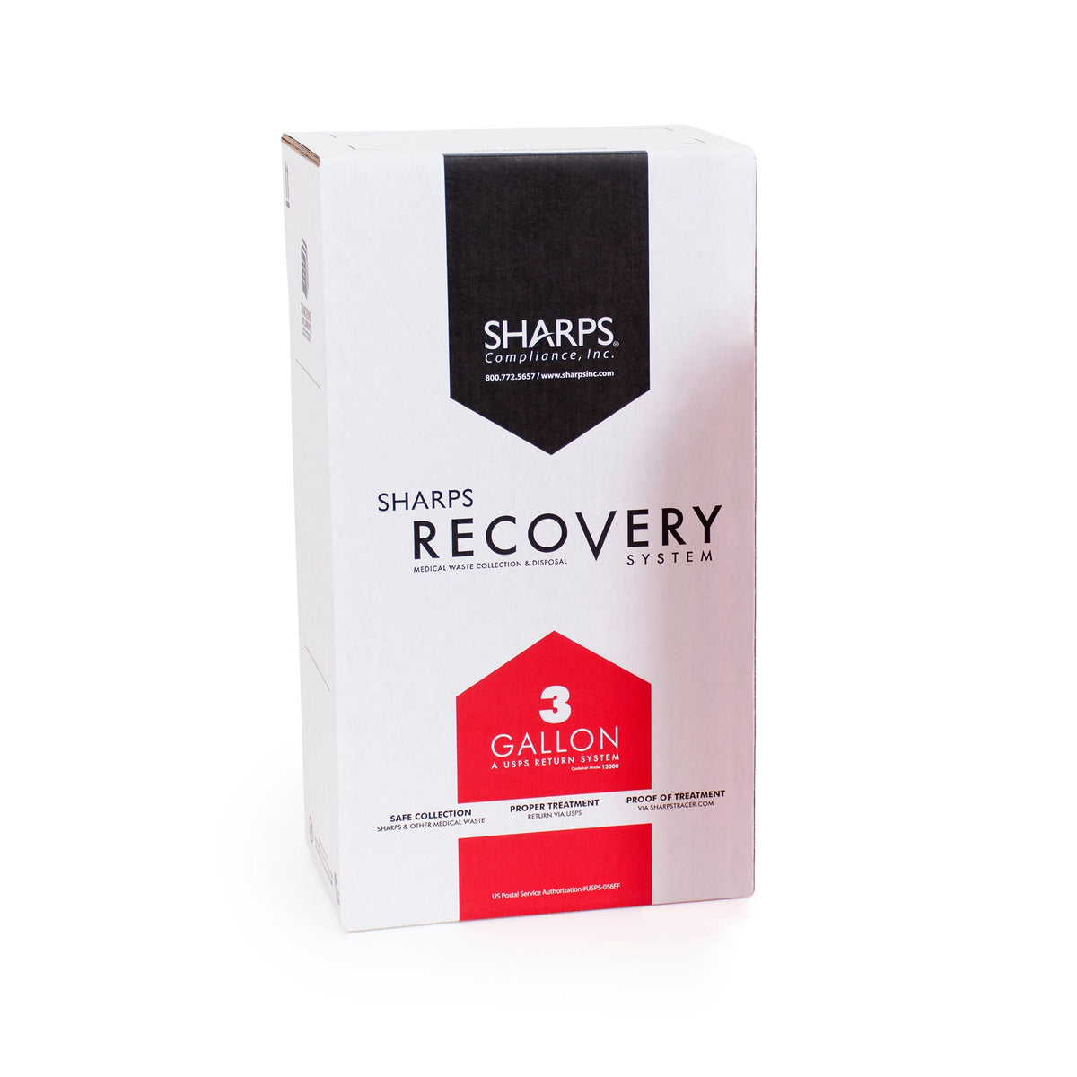 Sharps Recovery System™ Mailback Replacement Container, 3 Gallon, 1/EA