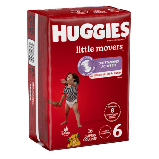 Huggies® Little Movers® Diaper, Size 6, 16/Pk
