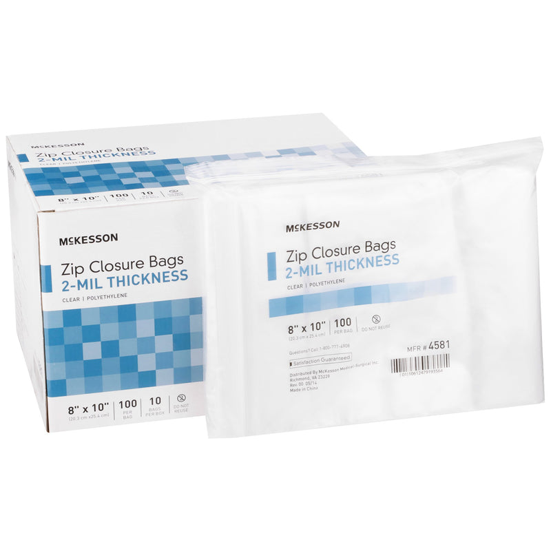 MCKESSON ZIP CLOSURE BAG, 8 X 10 INCHES, SOLD AS 30/CASE MCKESSON 4581