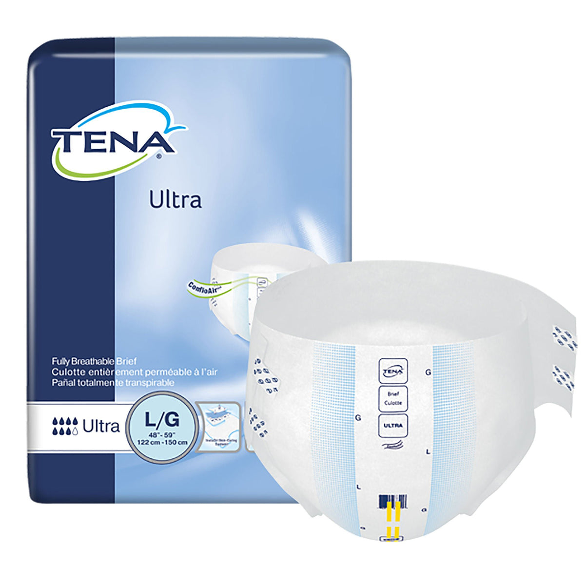 Tena® Ultra Incontinence Brief, Large, 1/Bg