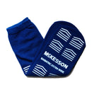 McKesson Slipper Socks, Single Tread, Bariatric, Extra Wide, Kingfisher Blue, 48/CS
