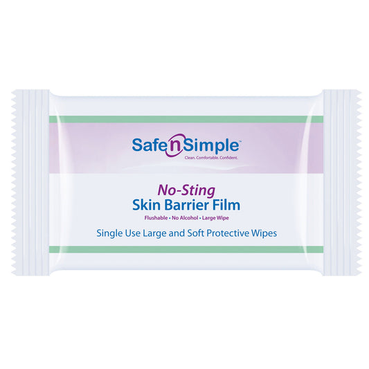Safe N Simple No-Sting Skin Barrier Wipe, 5 X 7 Inch, 600/Cs