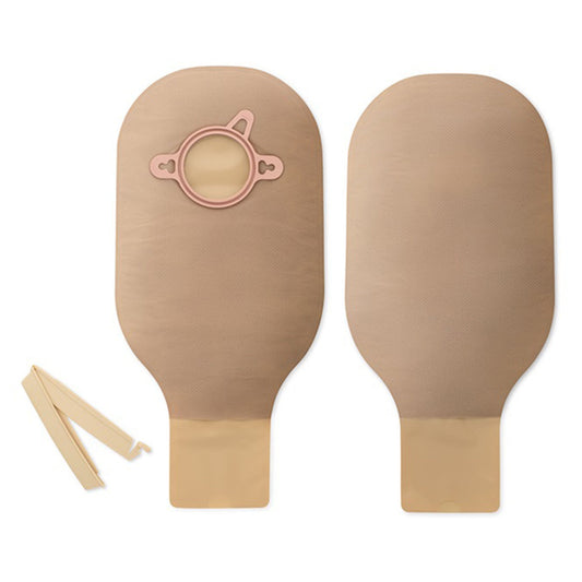 New Image™ 18144 Beige Colostomy Pouch, Pre-cut to Fit 70 mm Stomas, Blue Match, 10/BX