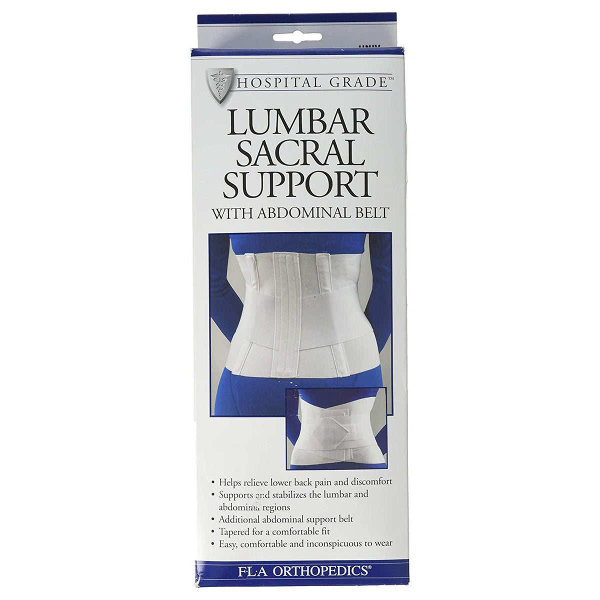 Fla Orthopedics Lumbar Sacral Support With Abdominal Belt, 3X-Large, 1/Ea