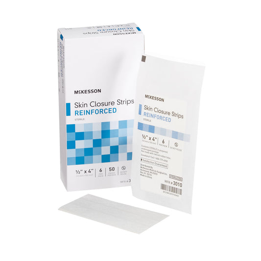 Mckesson Skin Closure Reinforced Strip, 0.5 X 4 Inch, 200/Cs