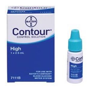 BAYER CONTOUR® BLOOD GLUCOSE CONTROL SOLUTION, HIGH LEVEL, SOLD AS 12/CASE ASCENSIA 7111