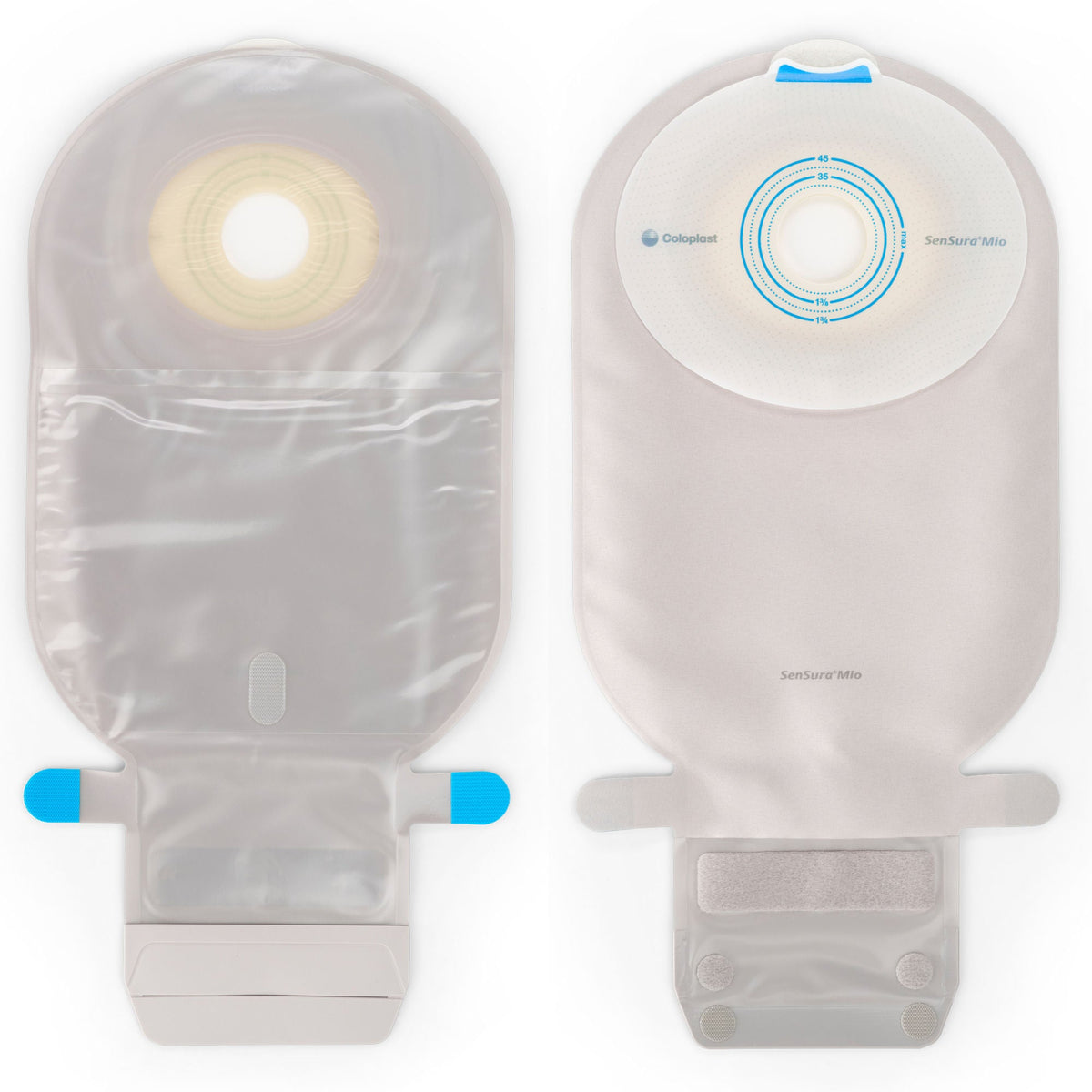 SenSura® Mio Flat One-Piece Transparent Ostomy Pouch, Pre-cut for 35mm Stomas, 10/BX