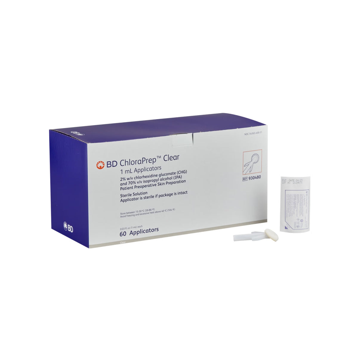 APPLICATOR, CHLORAPREP 1ML (60/CT 4CT/CS), 240/CS