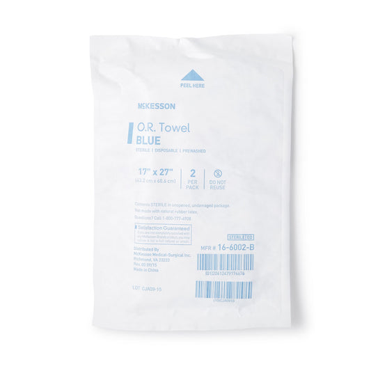 McKesson Sterile Blue O.R. Towel, 17 x 27 Inch, 40/CS