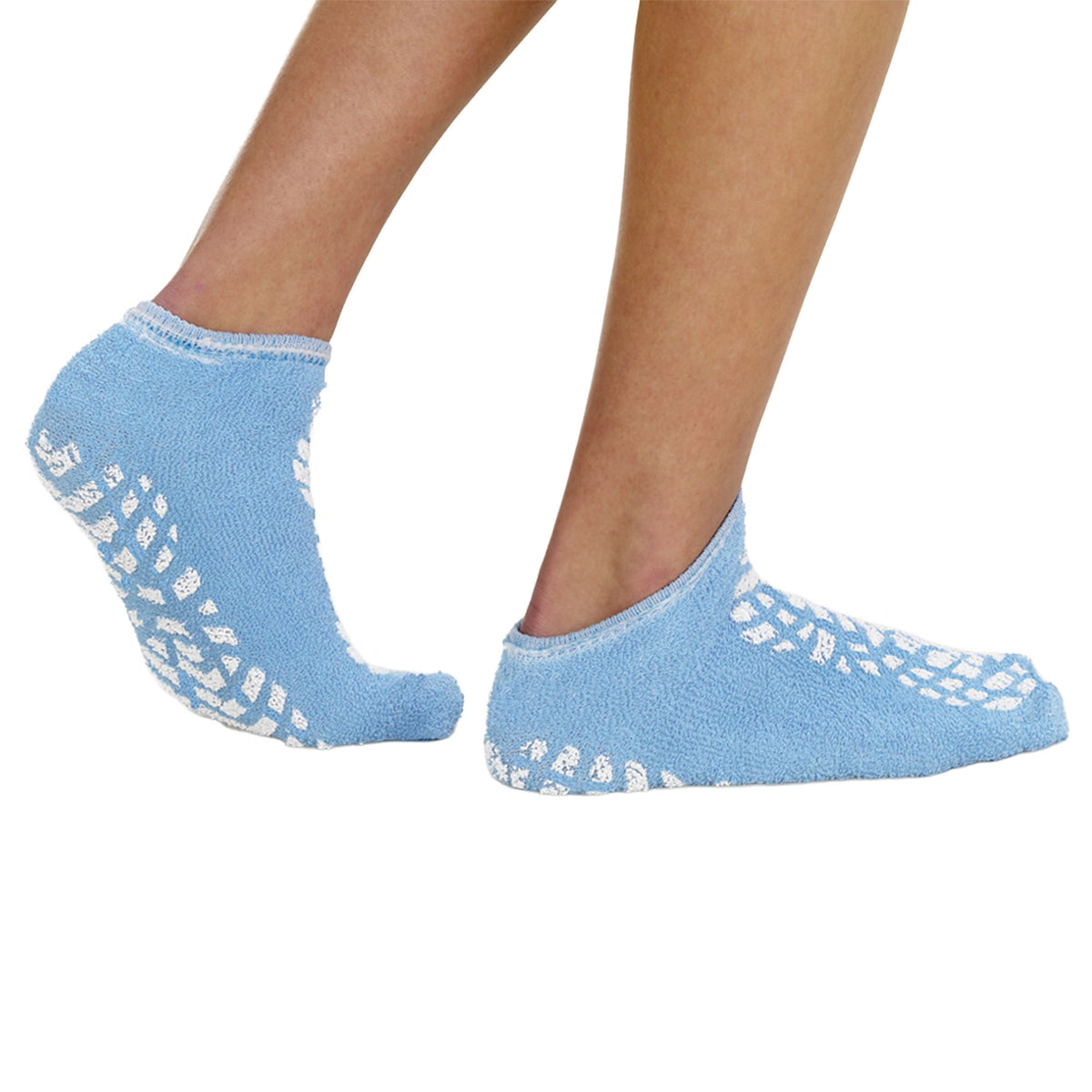 Terry Treads® Slipper Socks, Medium, Blue, 48/CS