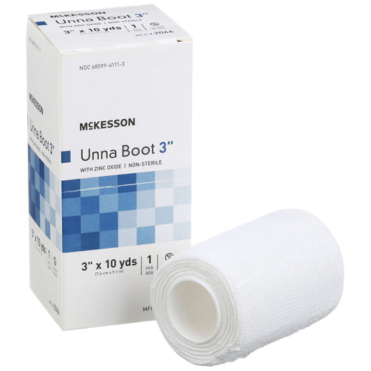 McKesson Unna Boot with Zinc Oxide, 3 Inch x 10 Yard, 12/CS