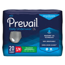 PREVAIL® MEN'S DAILY MAXIMUM ABSORBENT UNDERWEAR, SMALL / MEDIUM, SOLD AS 20/BAG FIRST PUM-512/1
