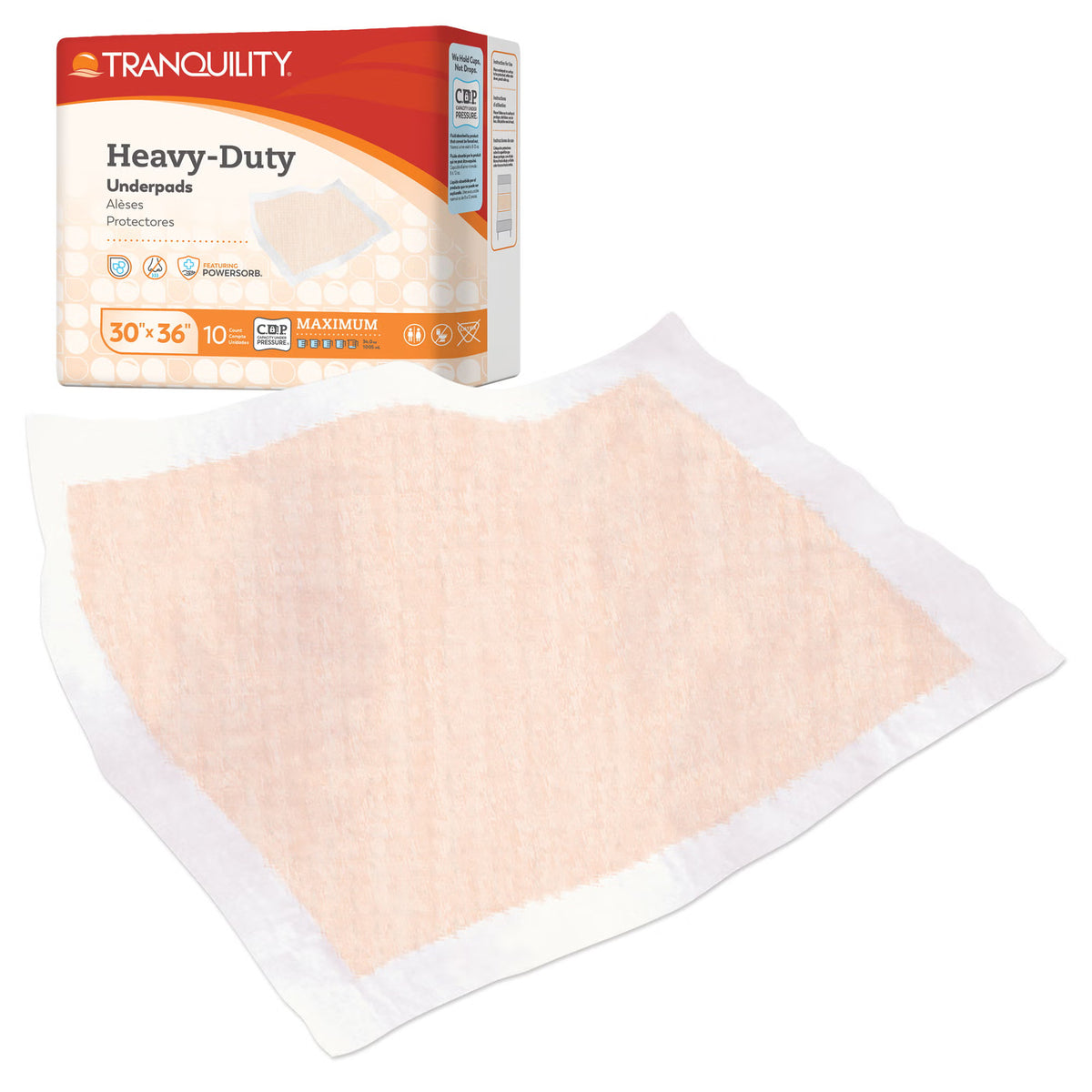 Tranquility® Heavy Duty Underpad, 30 x 36 Inch, 10/BG