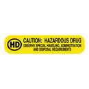 UAL™ HAZARDOUS DRUG, MEDICATION INSTRUCTION LABEL, 1.625 X 0.375 INCH, SOLD AS 1000/ROLL UNITED ULRXA1701