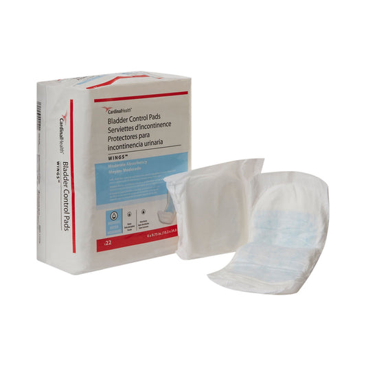 Sure Care™ Bladder Control Pads, Moderate Absorbency, 4 X 9.75 Inch, 132/Cs