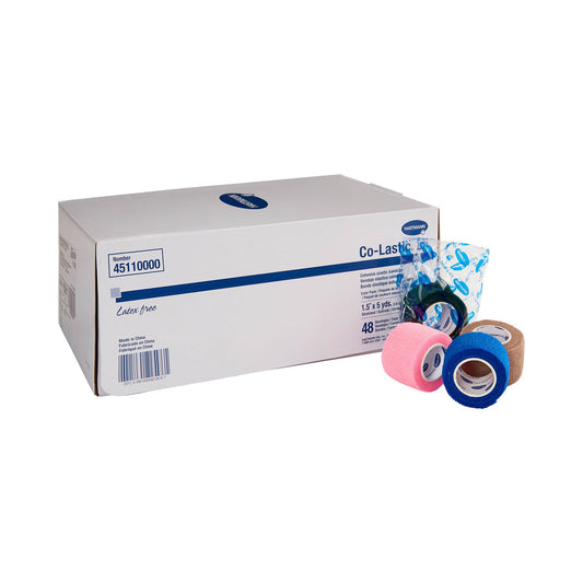 Co-Lastic® Self-Adherent Closure Cohesive Bandage, 1-1/2 Inch X 5 Yard, 48/Cs
