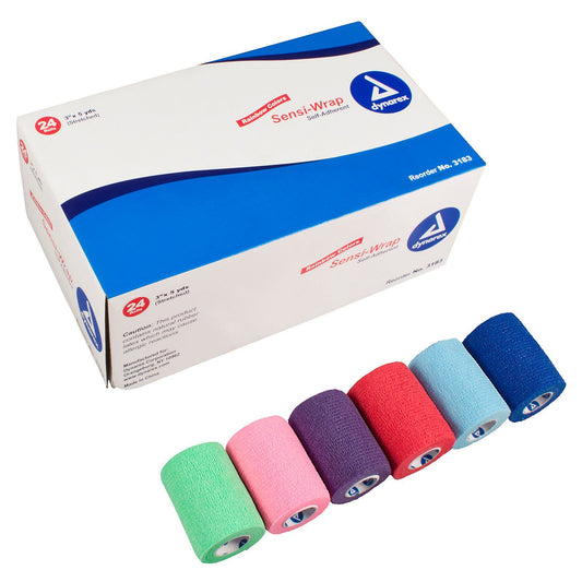 Sensi-Wrap Self-Adherent Closure Cohesive Bandage, 3 Inch X 5 Yard, 24/Cs