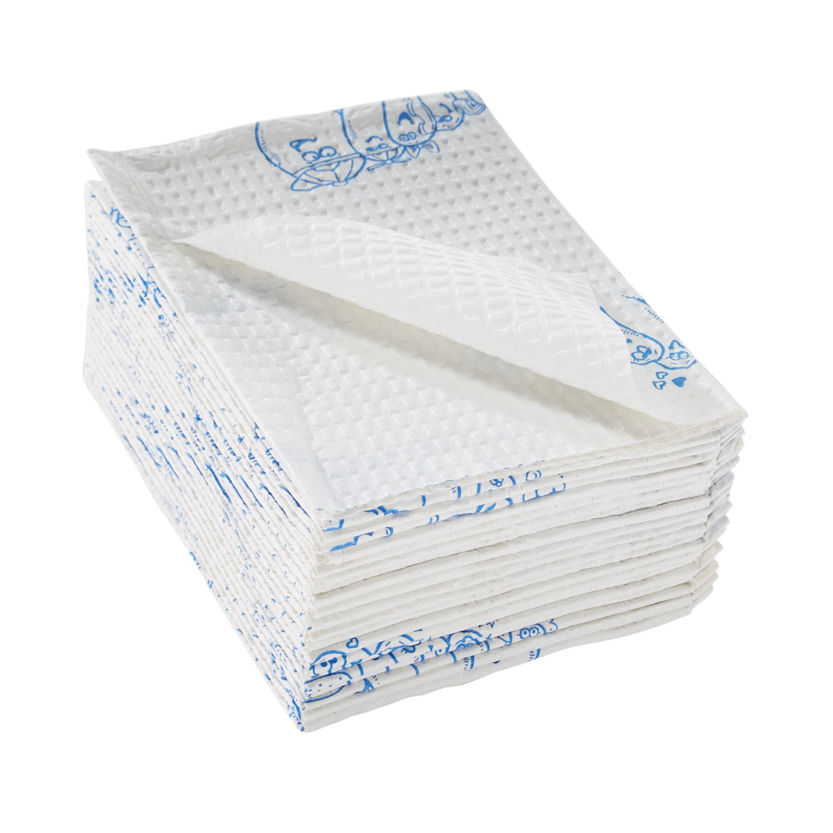 McKesson Nonsterile White / Blue Cartoon Toes Procedure Towel, 13 x 18 Inch, 500/CS