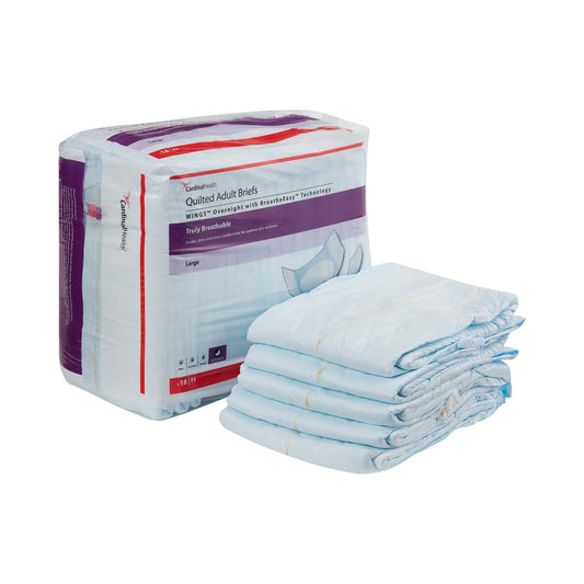 Wings™ Overnight Absorbency Incontinence Brief, Large, 1/Bg