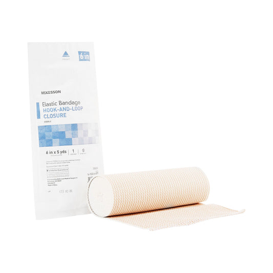 Mckesson Hook-And-Loop Closure Elastic Bandage, 6 Inch X 5 Yard, 36/Cs