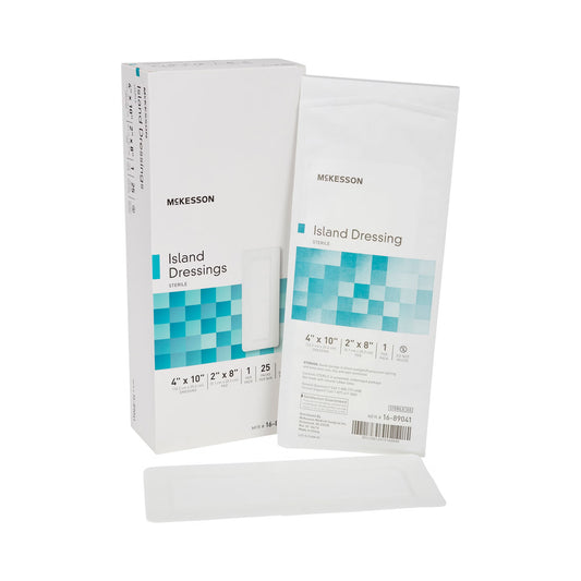 Mckesson White Adhesive Dressing, 4 X 10 Inch, 25/Bx