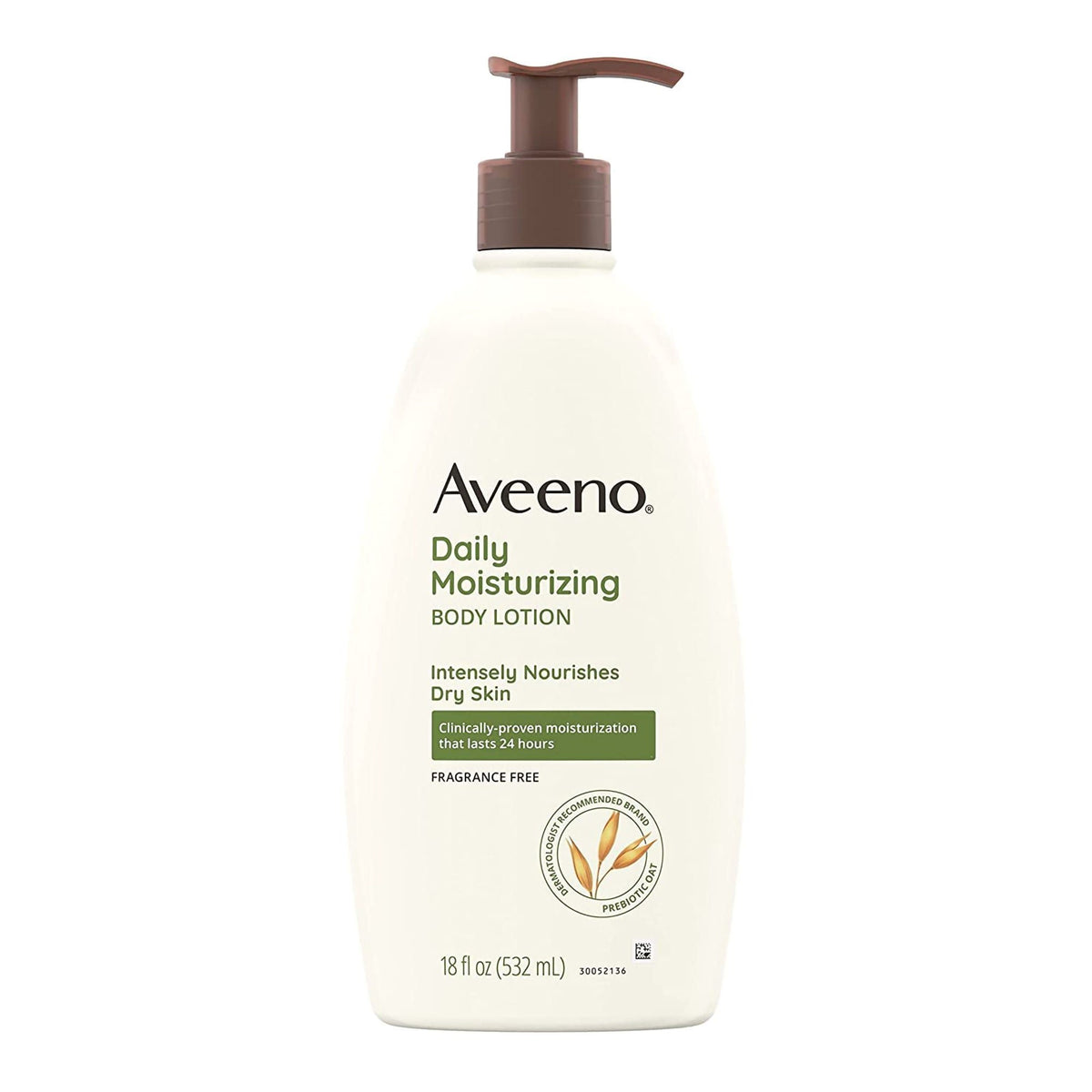Aveeno® Daily Moisturizing Body Lotion Fragrance Free, 18-ounce Pump Bottle, 1/EA