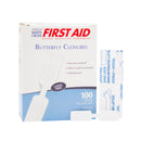 American® White Cross First Aid Butterfly Adhesive Bandages, 0.95 x 4.6 cm, 1200/CS