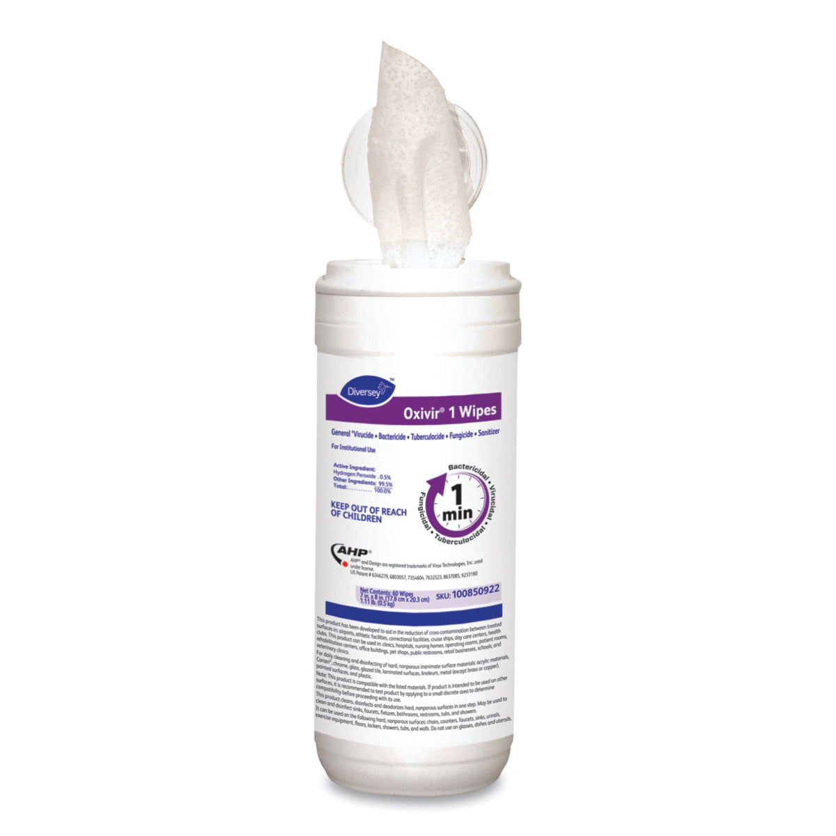 Oxivir® 1 Hydrogen Peroxide Surface Disinfectant Cleaner Wipes, 720/Cs
