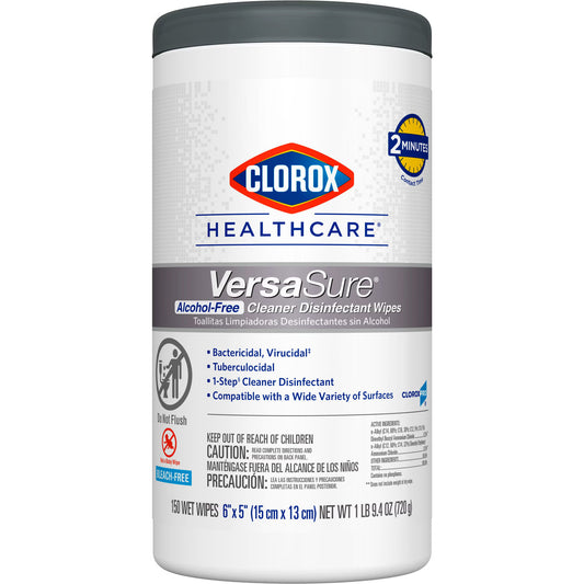 Clorox Healthcare® Versasure® Cleaner Disinfectant Wipes, Canister, 6/Cs