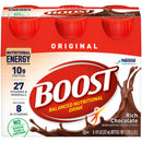 BOOST® ORIGINAL CHOCOLATE BALANCED NUTRITIONAL DRINK, 8-OUNCE BOTTLE, SOLD AS 6/PACK NESTLE 00041679675366