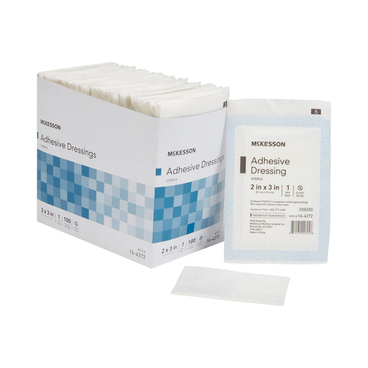 Mckesson White Adhesive Dressing, 2 X 3 Inch, 2400/Cs