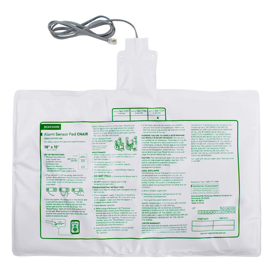 Mckesson Chair Alarm Sensor Pad, 10 X 15 Inch, 1/Ea
