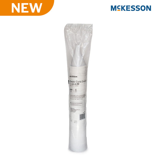Mckesson Paper Cone Drinking Cups, White, 4-Ounce Capacity, 5000/Cs
