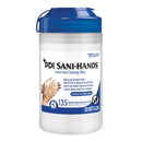 SANI-HANDS HAND SANITIZING WIPES, ETHYL ALCOHOL, UNSCENTED, 6 X 7.5 INCH, SOLD AS 1/CAN PROFESSIONAL P13472