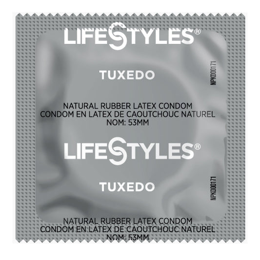 Lifestyles® Tuxedo™ Lubricated Latex Condoms, 1/Cs